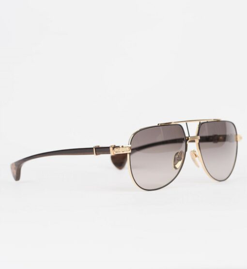 Chrome Hearts glassesSunglasses GRAND BEAST IV MATTE BLACKBRUSHED SILVERWOOD EBONYWALNUT EBONY 2