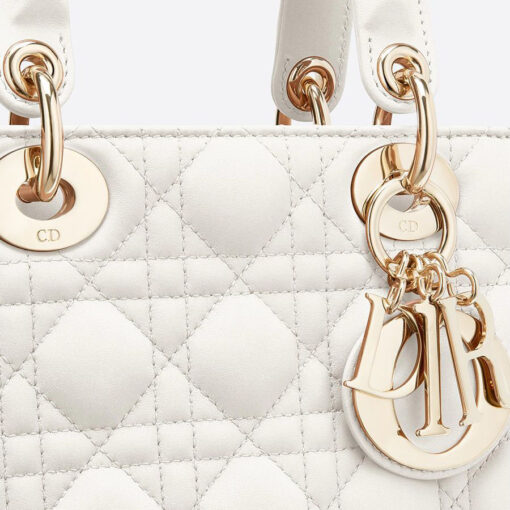 Dior Small Lady Dior My ABCDior Handbag in White color 2