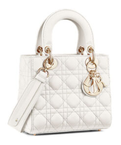 Dior Small Lady Dior My ABCDior Handbag in White color